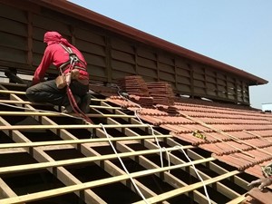 Centro de Artes Jundiaí - armação de novo telhado - Centro de Artes Jundiaí - armação de novo telhado