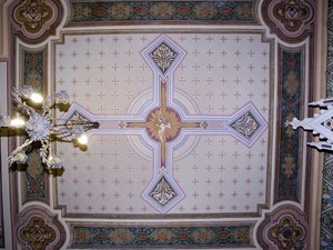 Igreja Nossa Senhora do Patrocínio - vista interna de teto da capela - Igreja Nossa Senhora do Patrocínio - vista interna de teto da capela